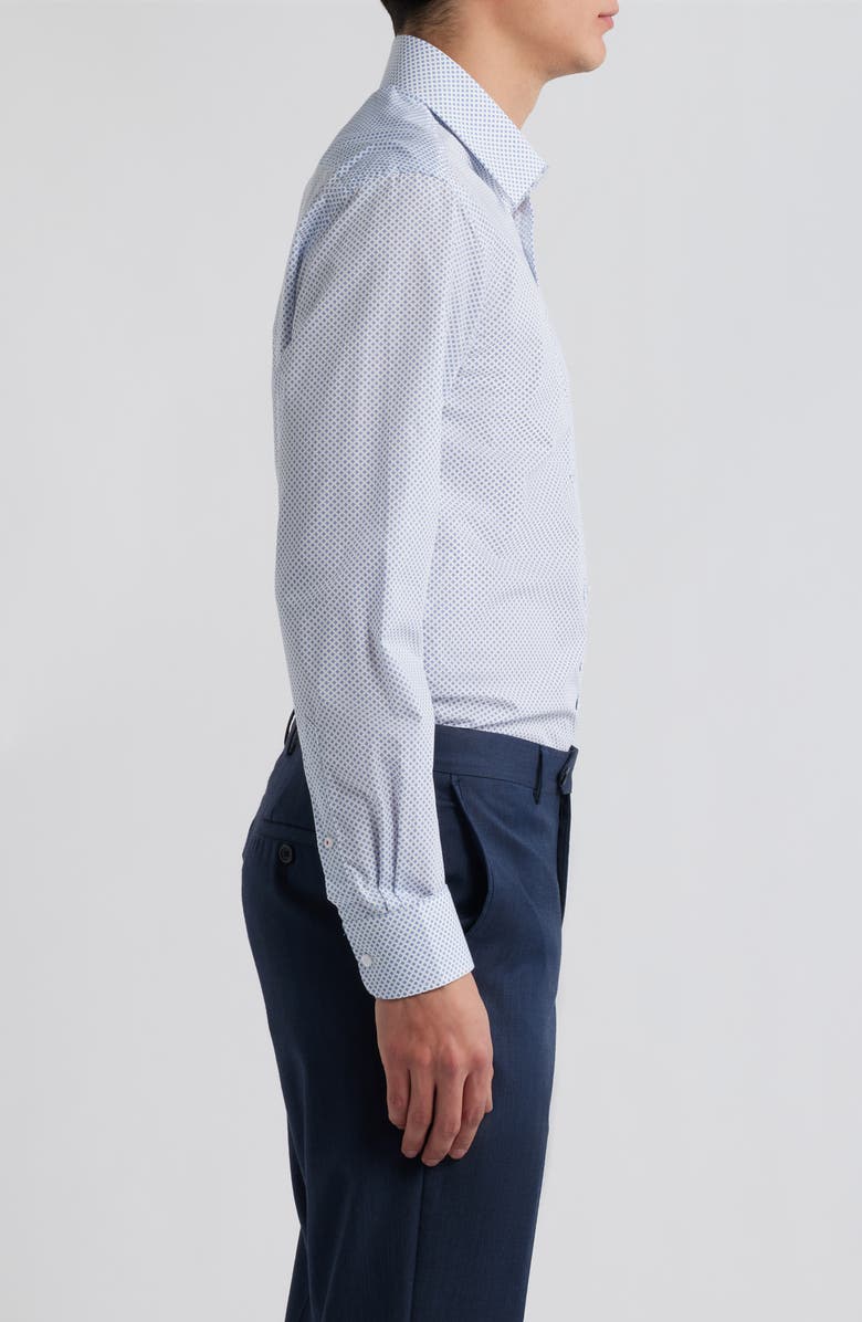 DANIEL HECHTER Paris Modern Fit Neat Geometric Print Cotton Dress Shirt, Alternate, color,