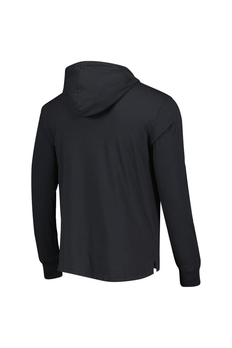 Men's '47 Black Las Vegas Raiders Field Franklin Hooded Long Sleeve T-Shirt, Alternate, color, Black