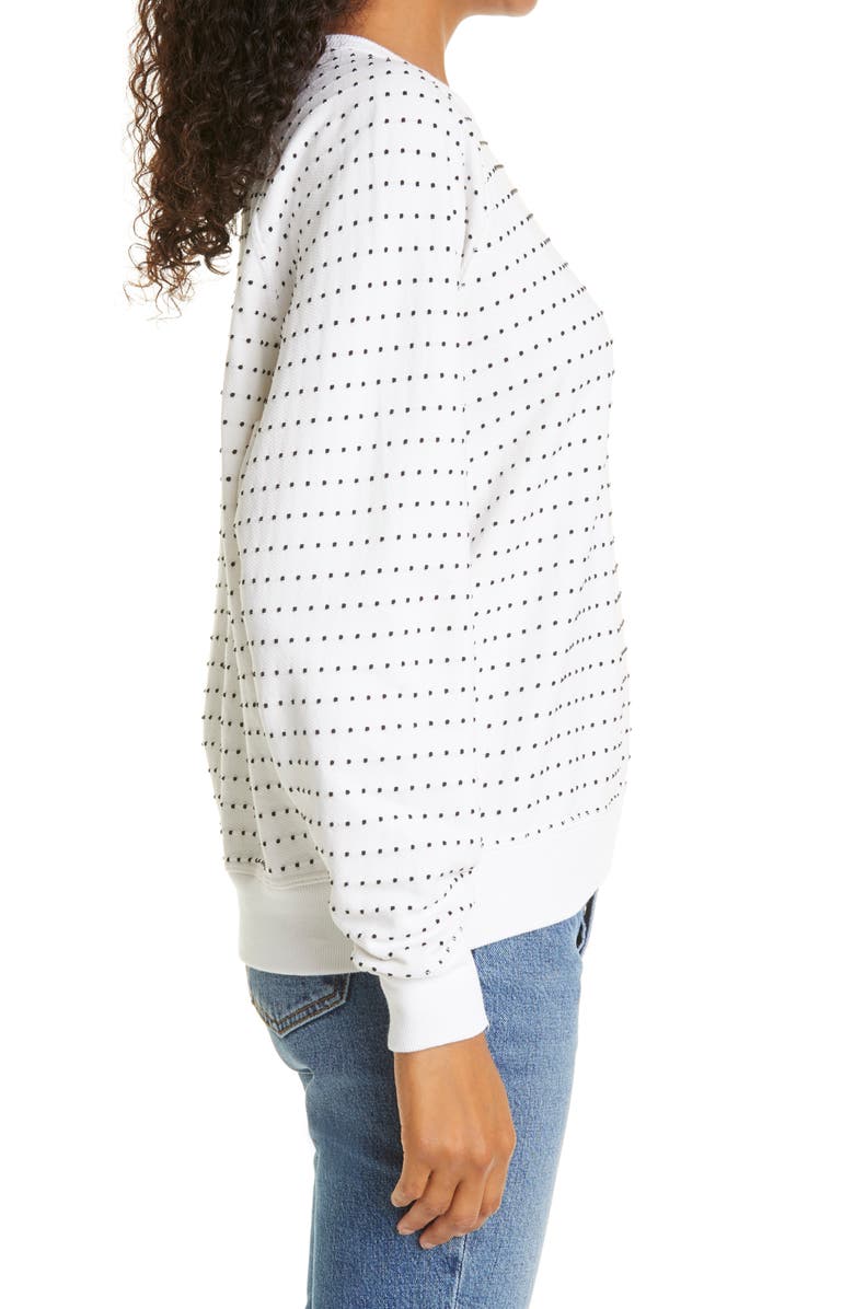 THE GREAT. The Swiss Dot Sweatshirt, Alternate, color,