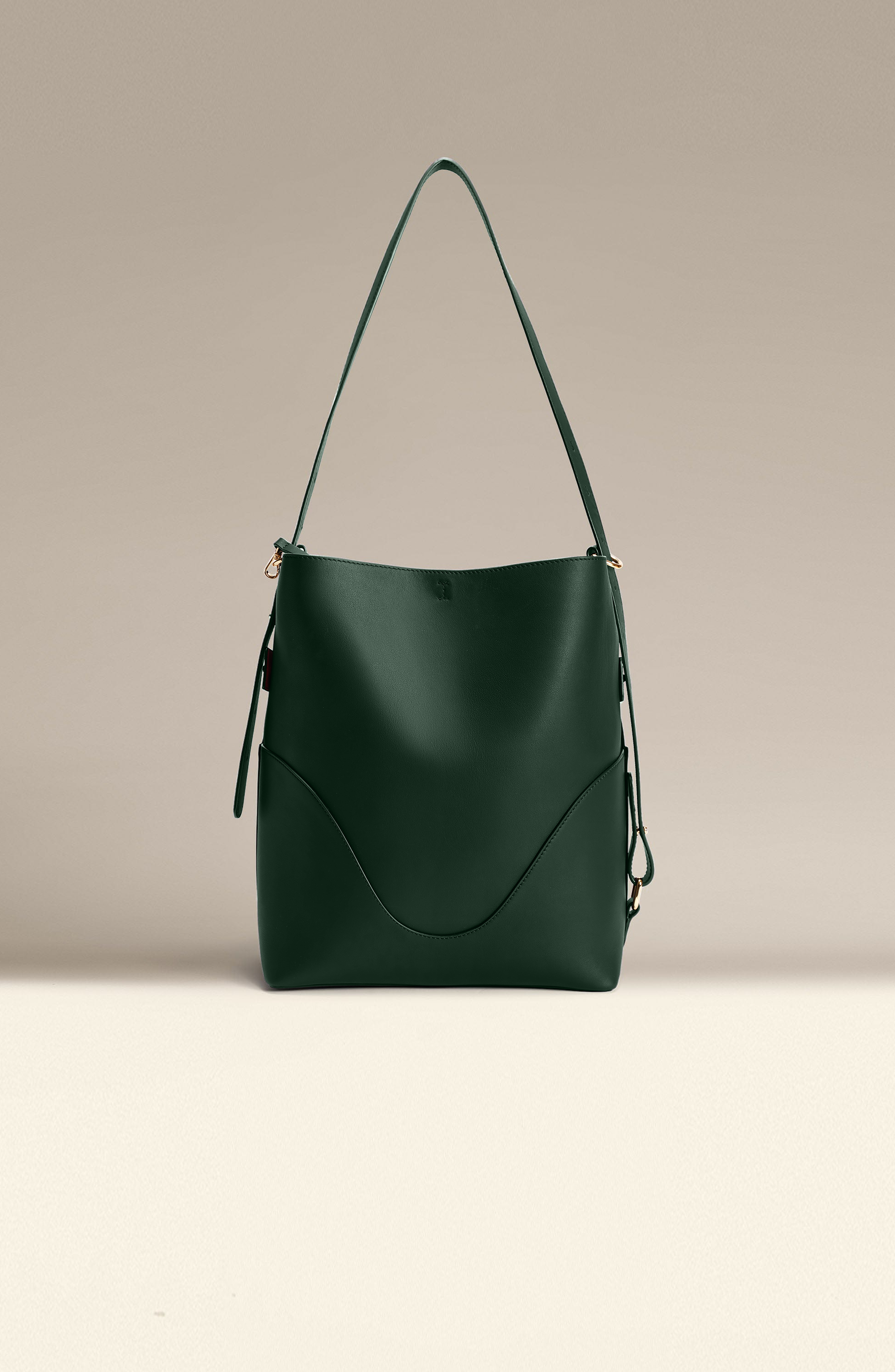 OLEADA Marina Soft Bucket Bag in Forest 