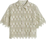 FRAME Lace Button-Up Shirt