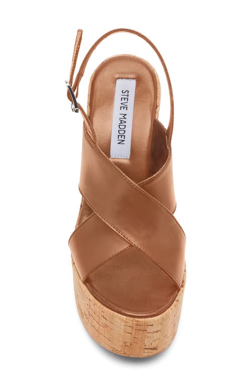 Steve Madden Infinity Platform Wedge Sandal In Brown
