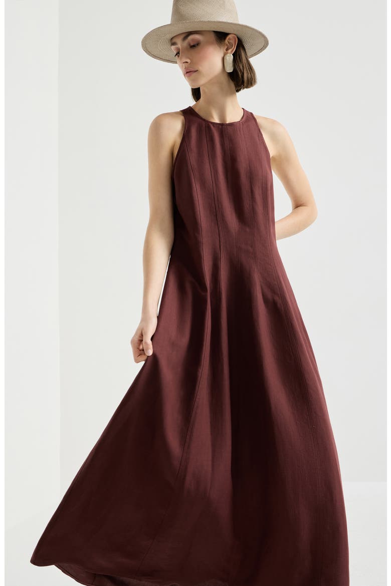 Fluid dress, Alternate, color, Bordeaux