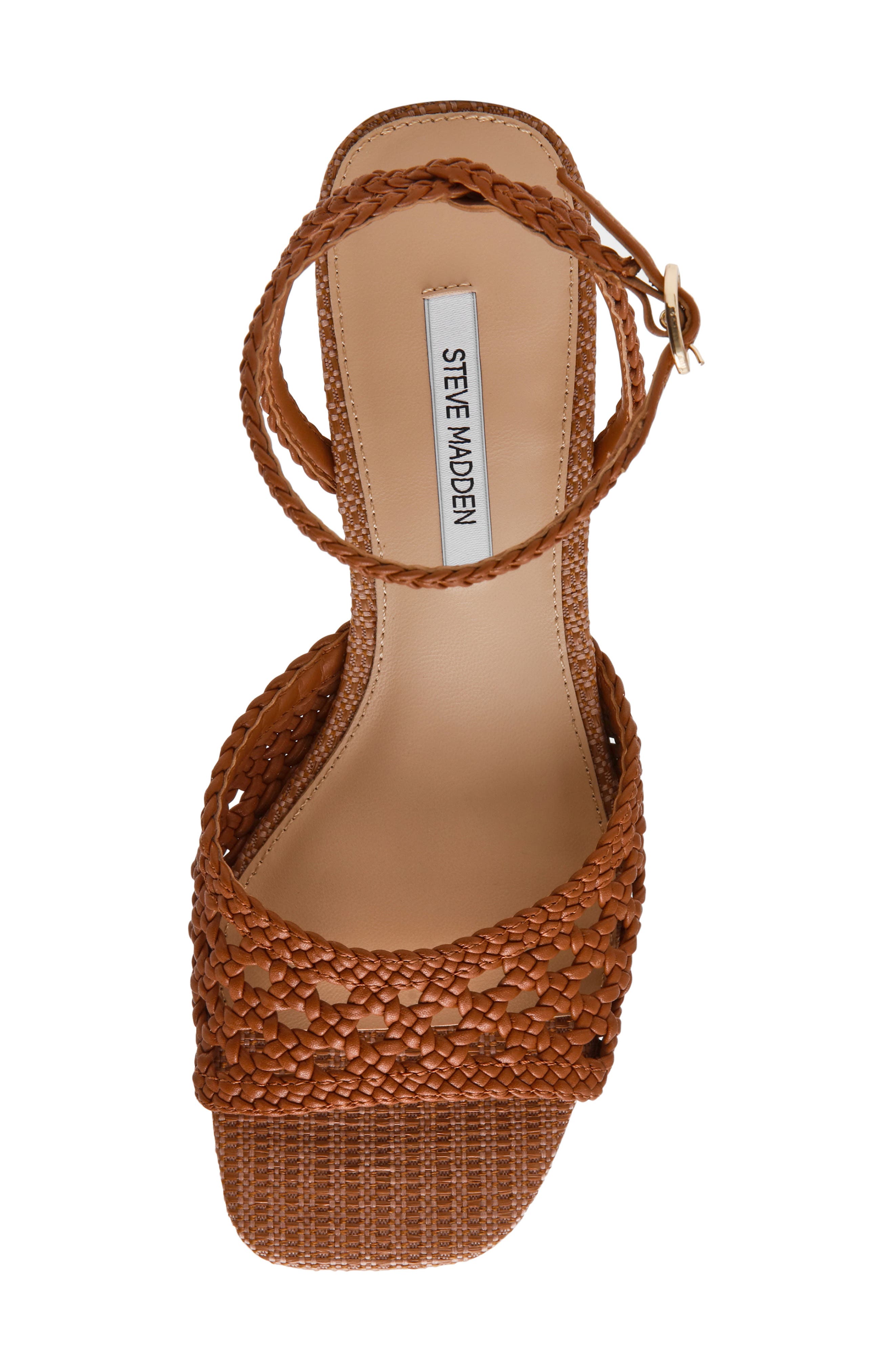 Steve Madden Jessie Ankle Strap Sandal, Alternate, color, Cognac