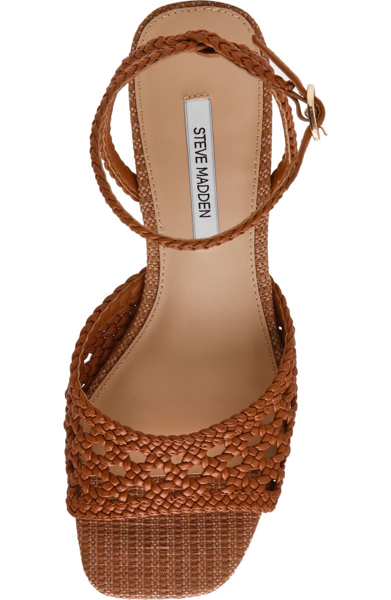 Steve Madden Jessie Ankle Strap Sandal, Alternate, color, Cognac