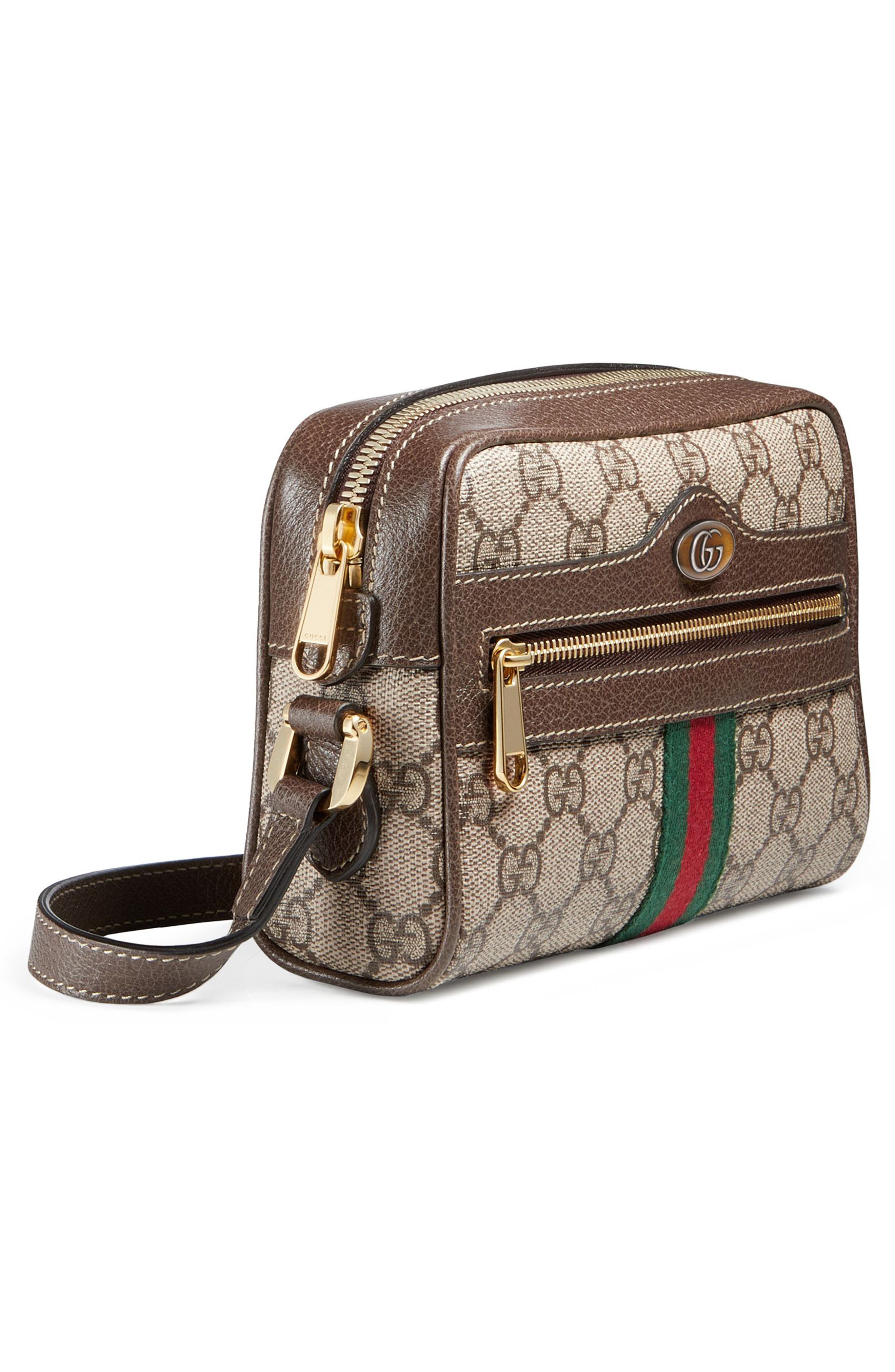 Gucci SmallCanvas Crossbody Bag, Alternate, color, 