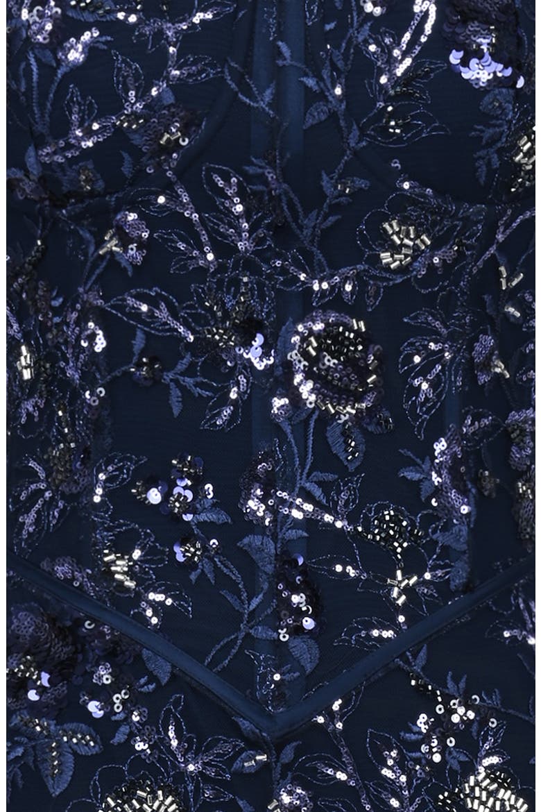 Naima Hand Beaded Gown, Alternate, color, NAVY