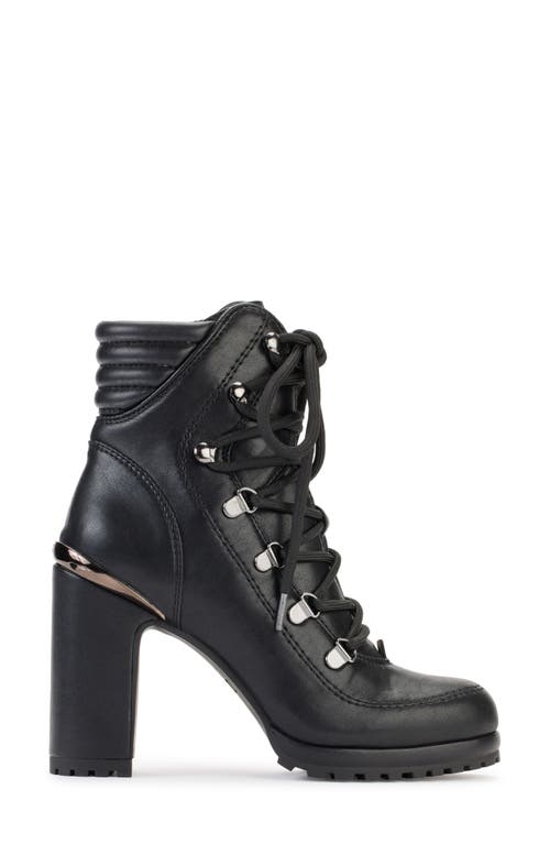 Dkny Lenni Lace-up Platform Bootie In Black