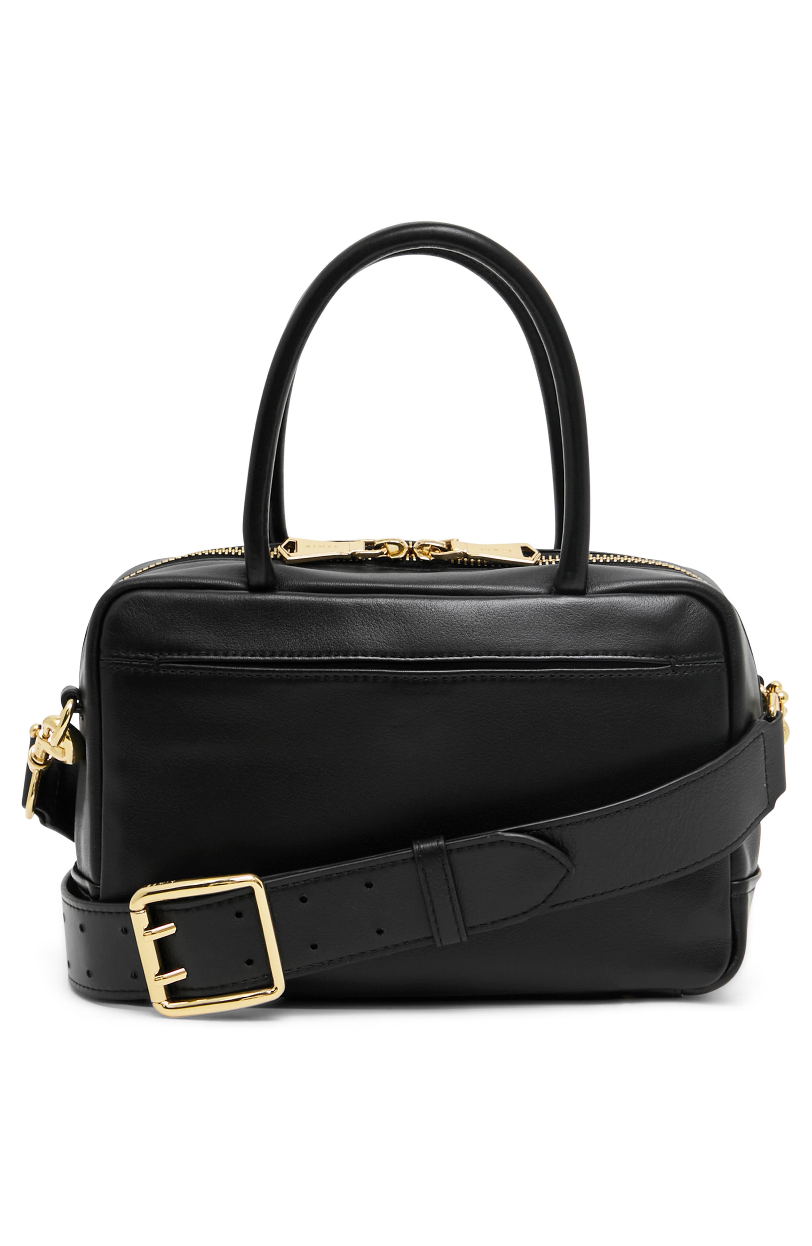 AIMEE Medium Ritual Leather Satchel, Alternate, color, Black