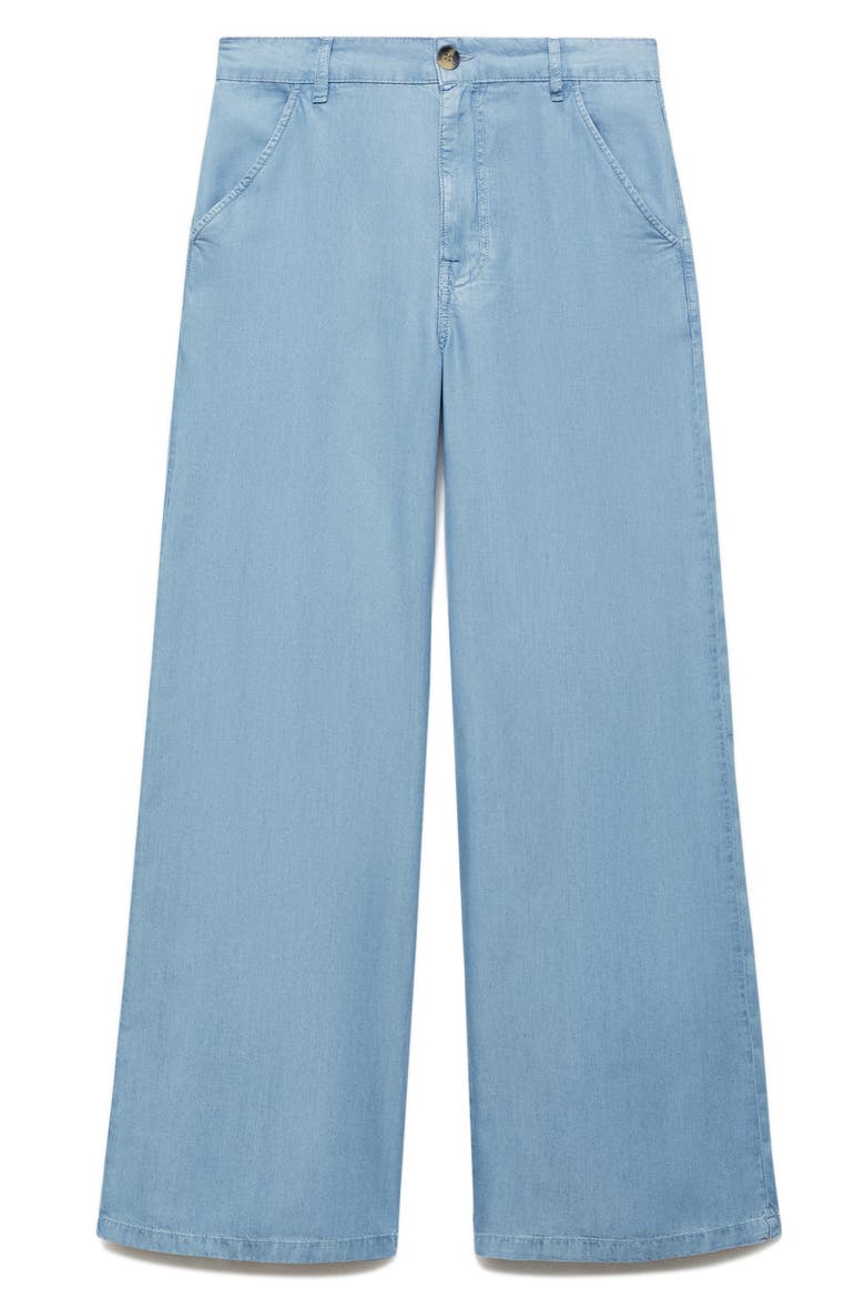 Lyocell Wide Leg Pants, Alternate, color, LIGHT BLUE