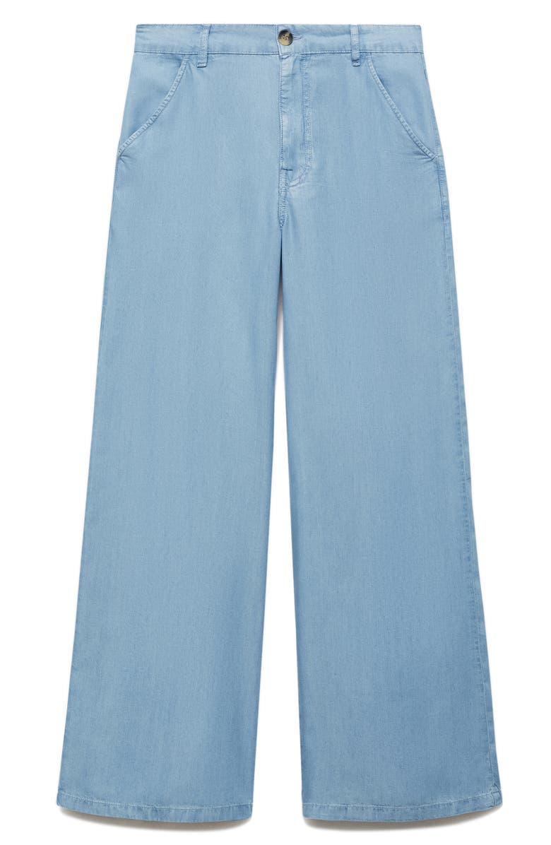 MANGO Lyocell Wide Leg Pants, Alternate, color, 