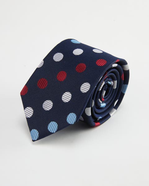 Polka Dot Silk Jacquard Tie