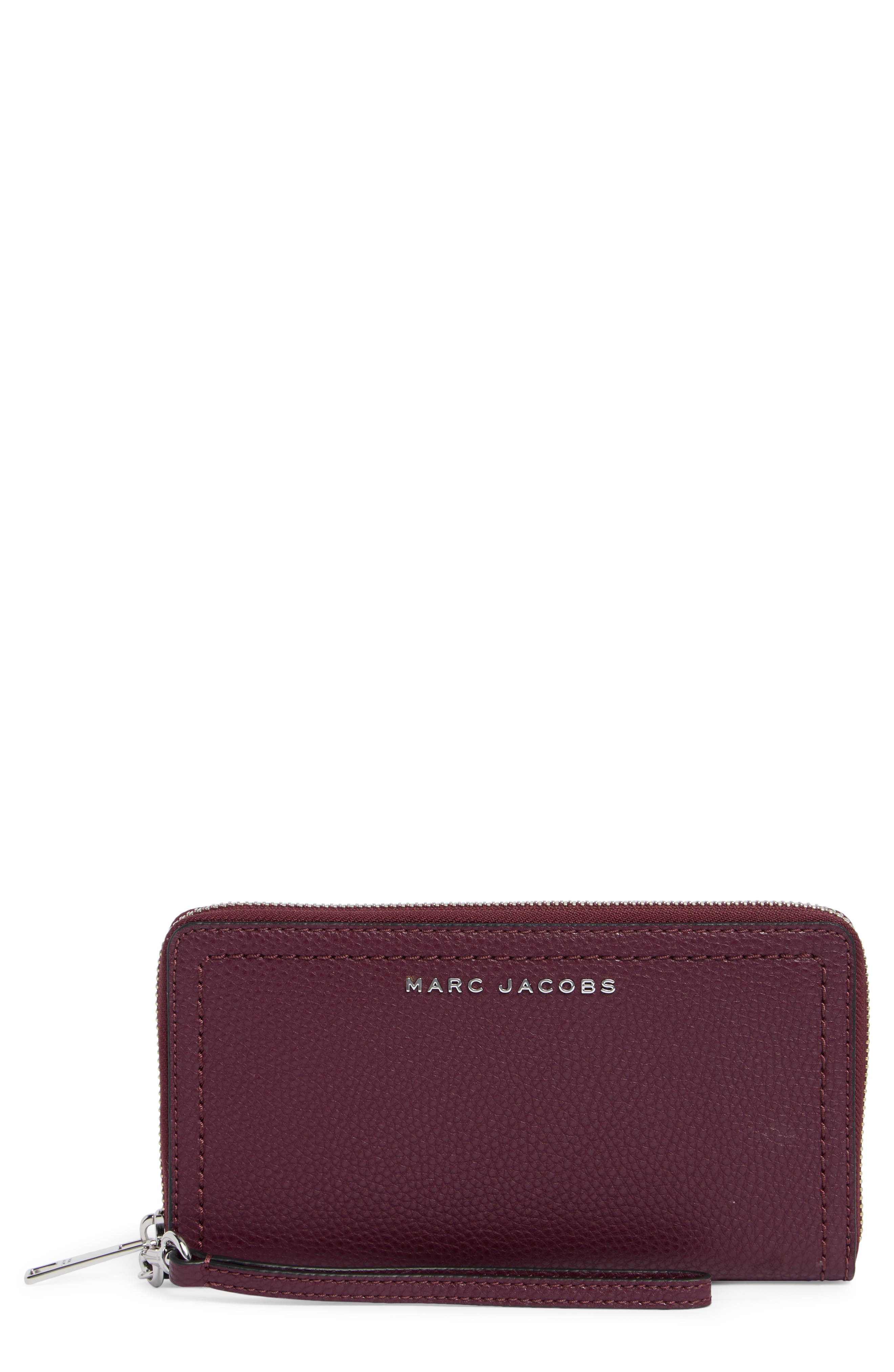 Leather Wristlet Continental Wallet