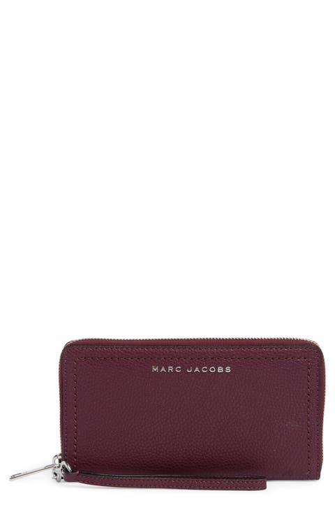 Leather Wristlet Continental Wallet