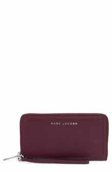 Leather Wristlet Continental Wallet