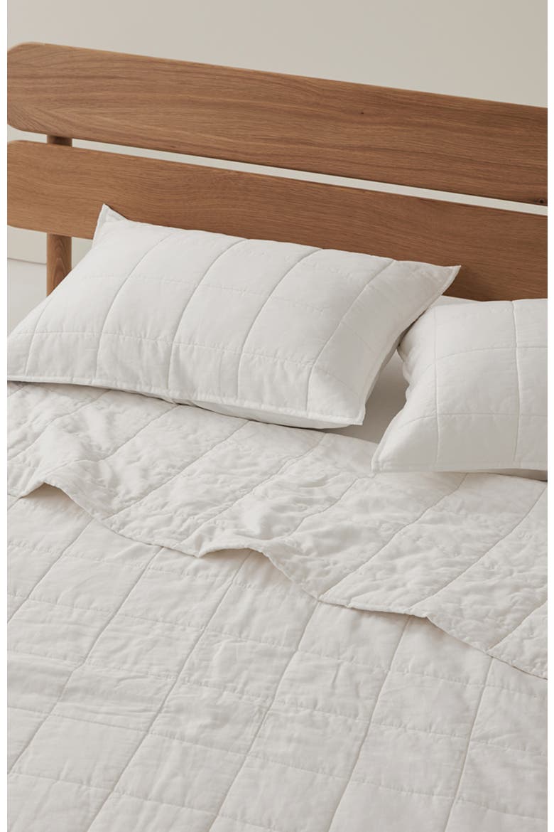 Organic Quilted Sham 2-Pack, Alternate, color, White