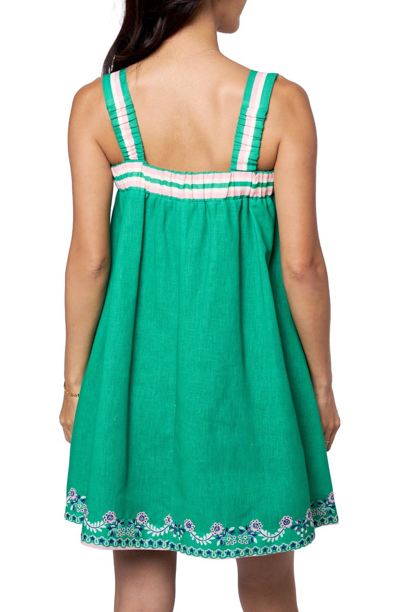 CIEBON Daina Floral A-Line Babydoll Minidress, Alternate, color, Green Multi