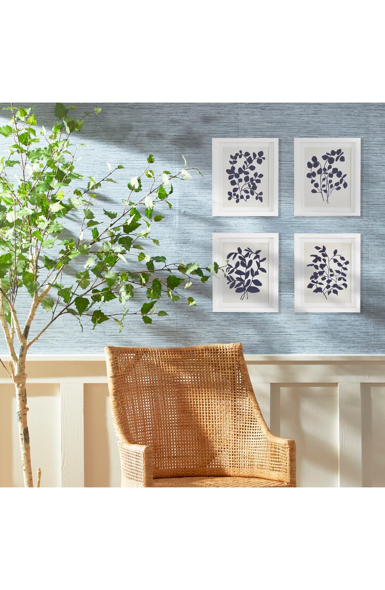 Napa Home & Garden Leafy Vine Prints Set of 4, Alternate, color, Blue