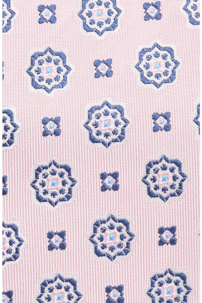Medallion Silk Blend Tie, Alternate, color, OPEN PINK