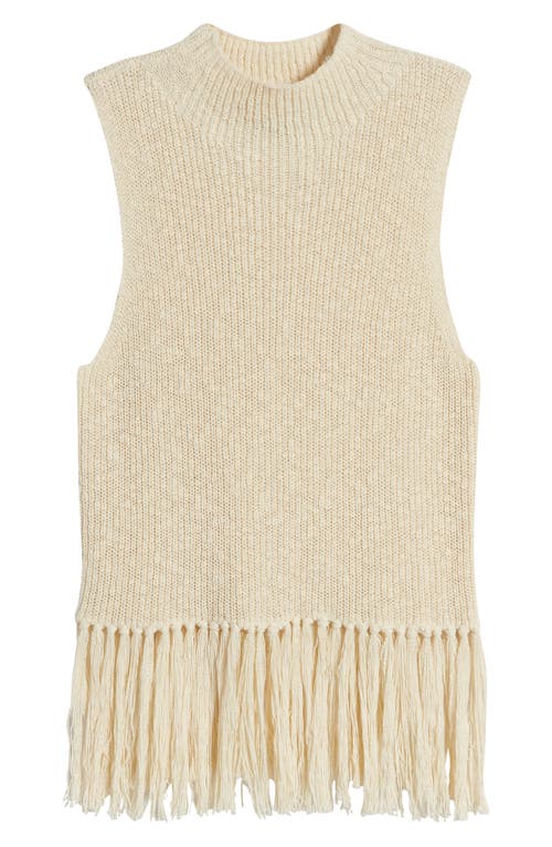 Rails Astrid Fringe Hem Knit Tank In Ecru