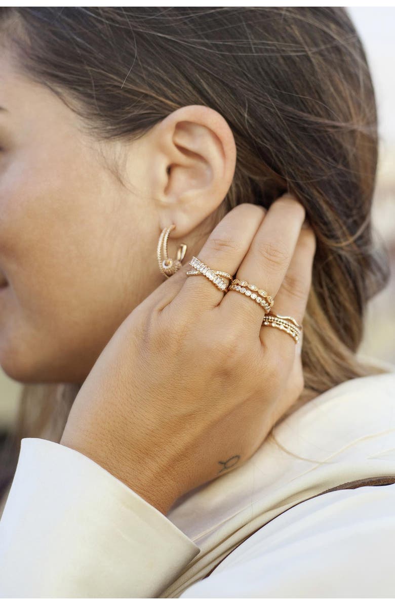 Ettika Multi Stack Crystal Stone Ring Set - Size 8, Alternate, color, 