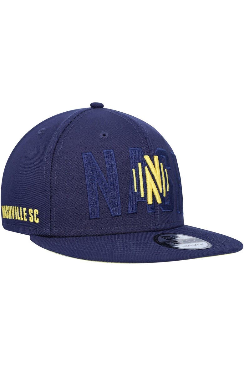 Men's New Era Navy Nashville SC Kick Off 9FIFTY Snapback Hat, Main, color, Navy