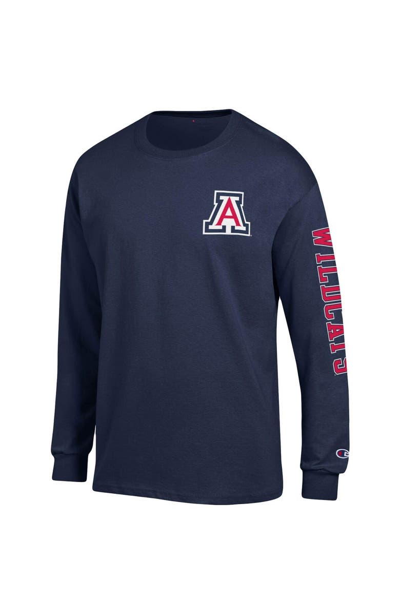 Champion Men's Champion Navy Arizona Wildcats Team Stack Long Sleeve T-Shirt, Alternate, color, Navy