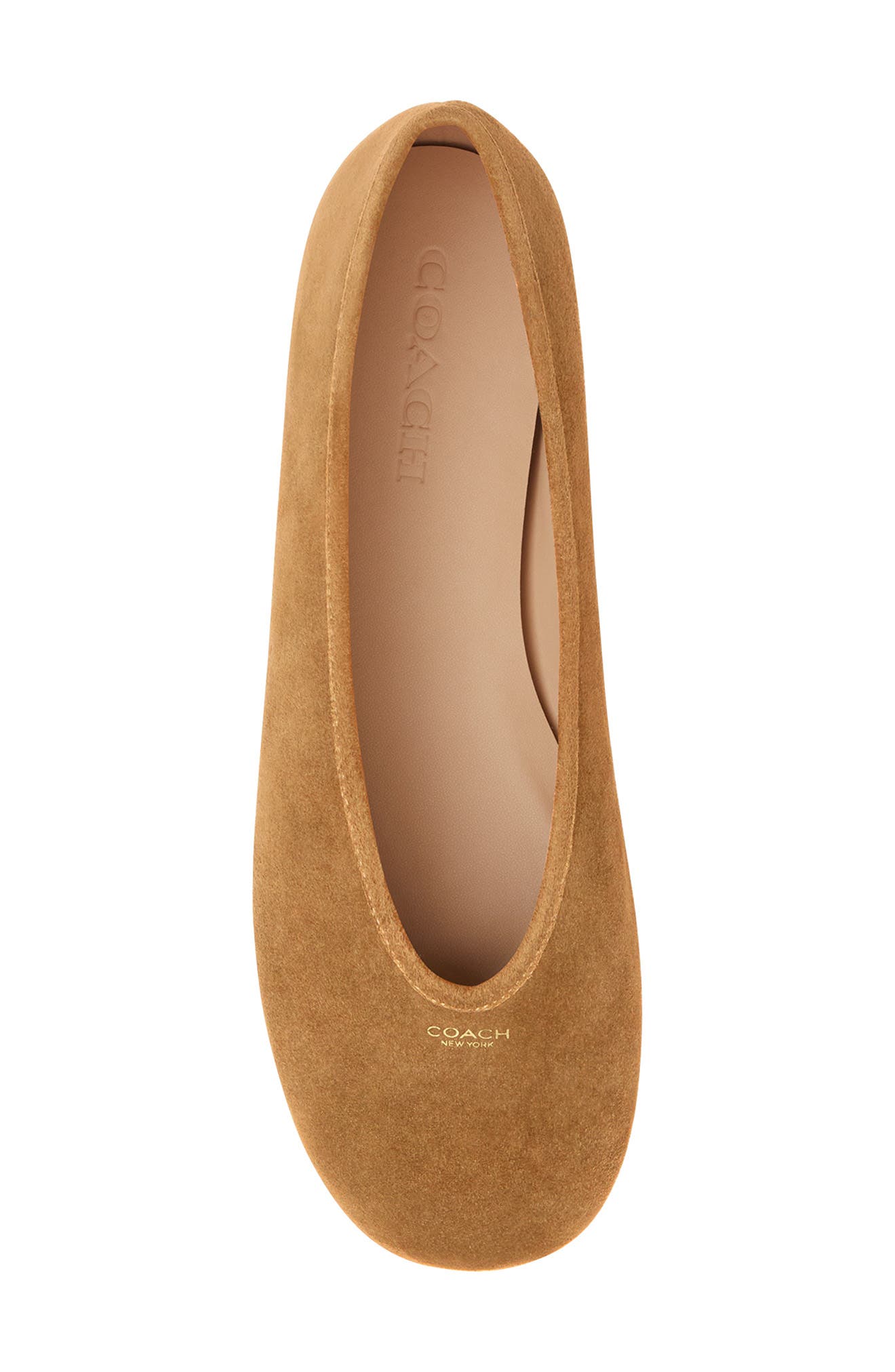 COACH Houston Ballet Flat, Alternate, color, Coconut