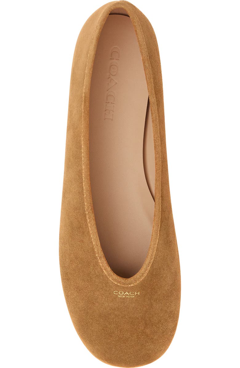 COACH Houston Ballet Flat, Alternate, color, Coconut