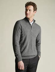 Charles Tyrwhitt Pure Cashmere Zip Neck Sweater