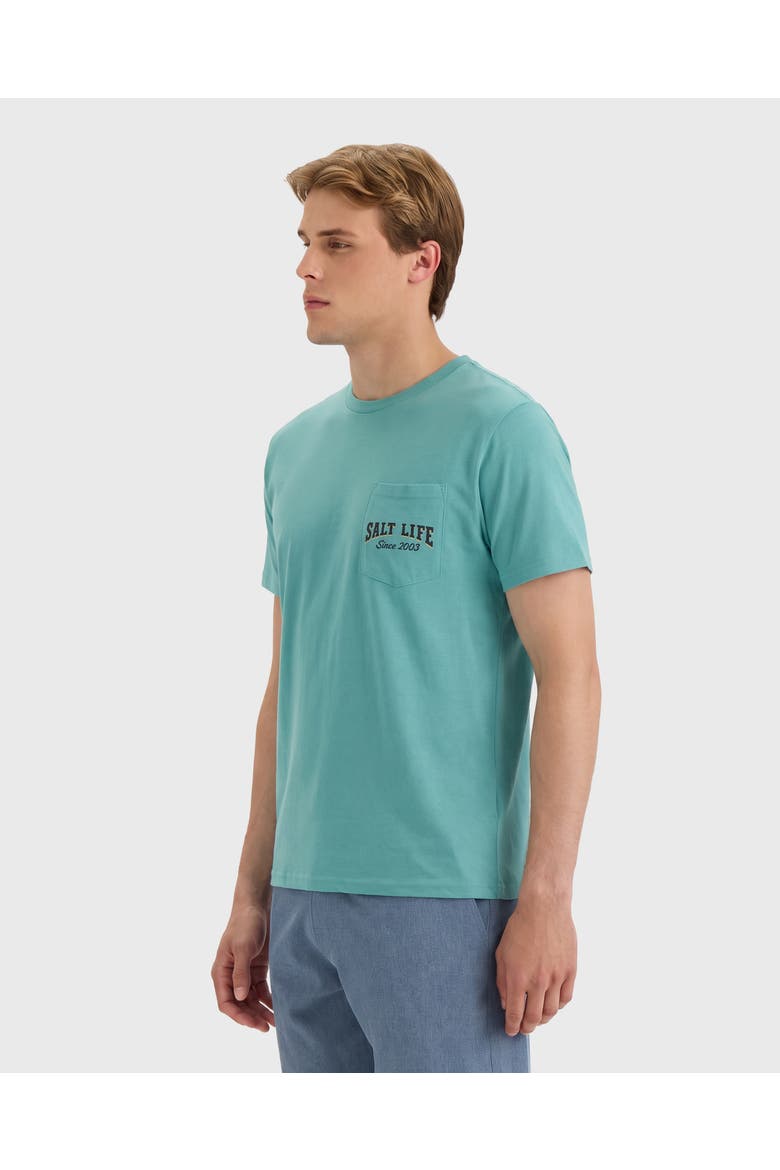 Tipsy Crab Short Sleeve Tee, Alternate, color, OCEAN SPRAY