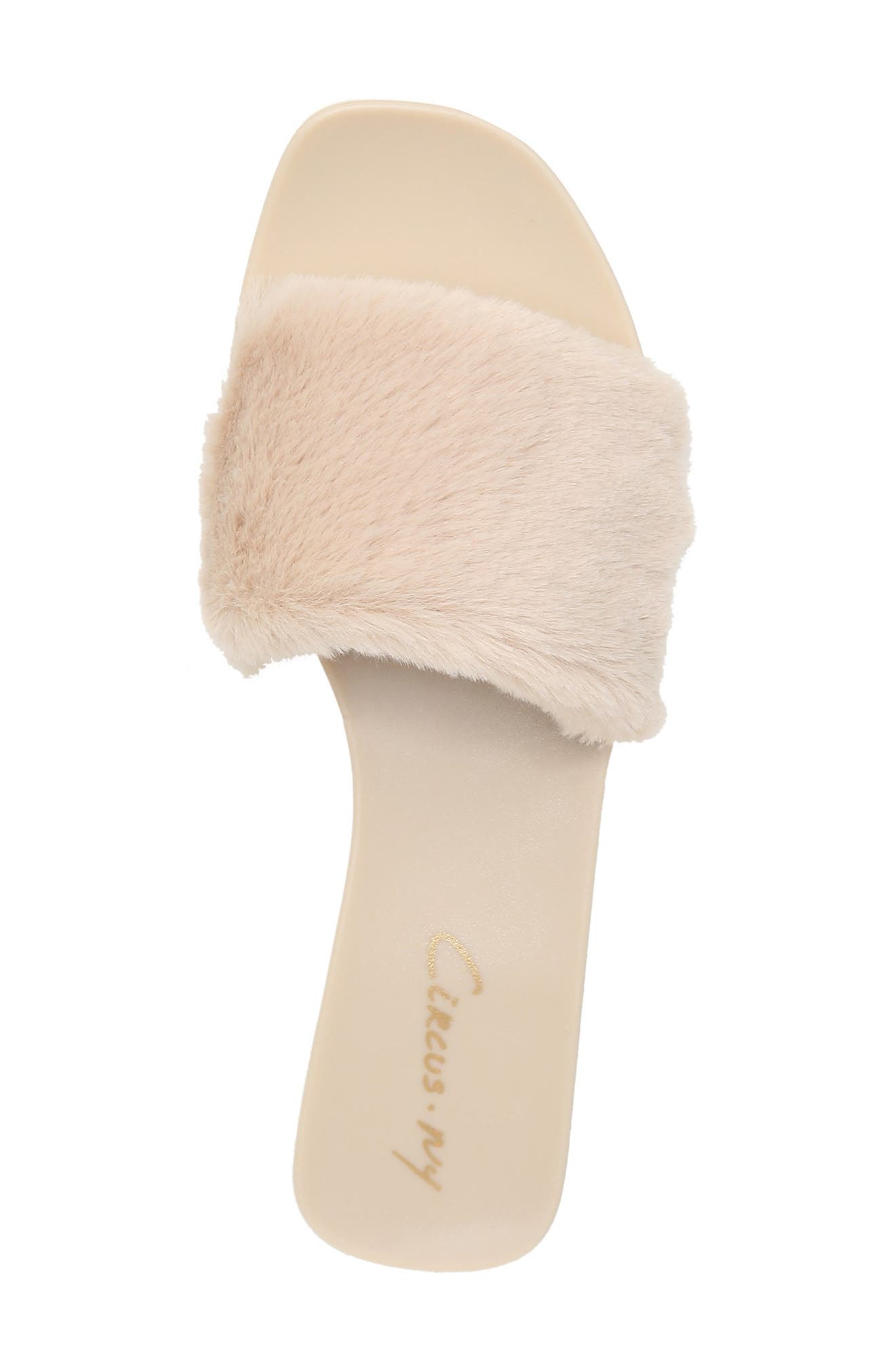 Circus NY by Sam Edelman Circus by Sam Edelman Everette Faux Fur Slide Sandal, Alternate, color, 