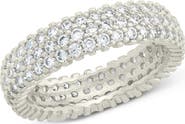 Sterling Forever Jolene Cubic Zirconia Rainbow Eternity Ring