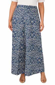 Vince Camuto Smocked Waist Wide Leg Pants