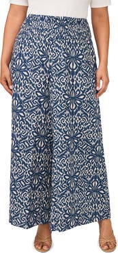 Vince Camuto Smocked Waist Wide Leg Pants