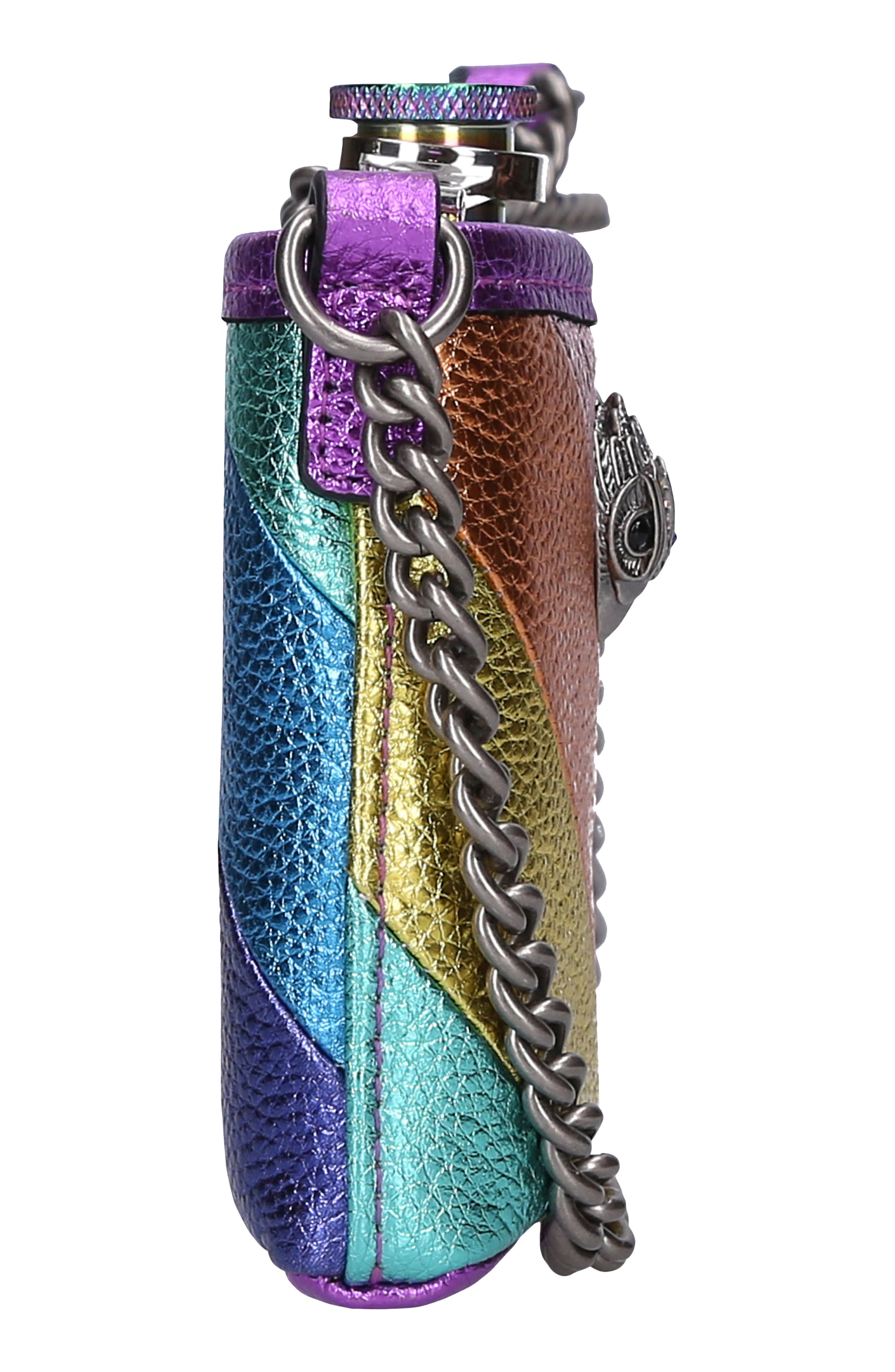 Kurt Geiger London Kensington Metallic Leather Flask, Alternate, color, 