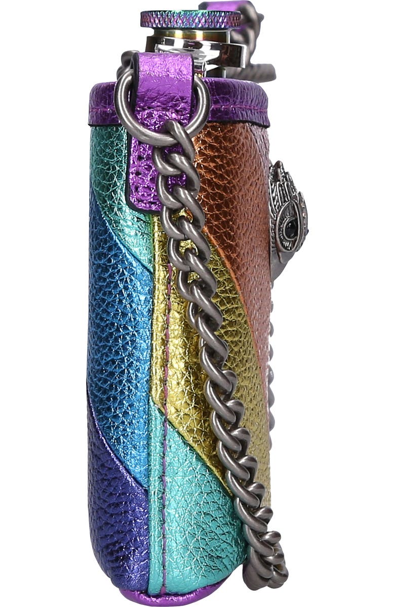 Kurt Geiger London Kensington Metallic Leather Flask, Alternate, color,