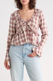 Vigoss Ruffle V-Neck Top