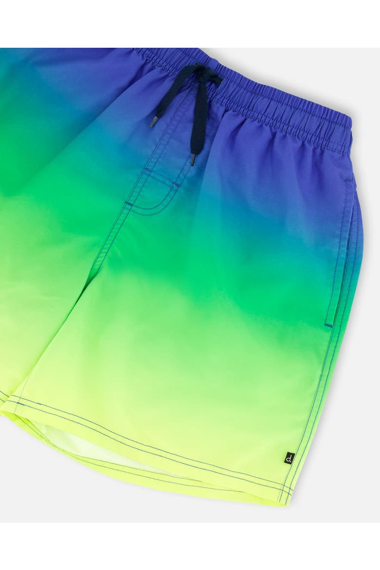 Men's Swim Trunks Blue, Green, And Lime Gradient, Alternate, color, Blue, Green, And Lime Gradient
