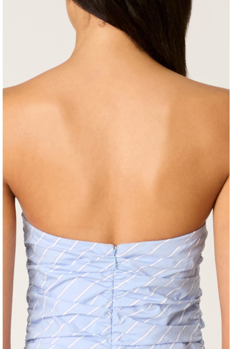 Mulholland Strapless Cotton Midi Dress, Alternate, color, CHAMBRAY