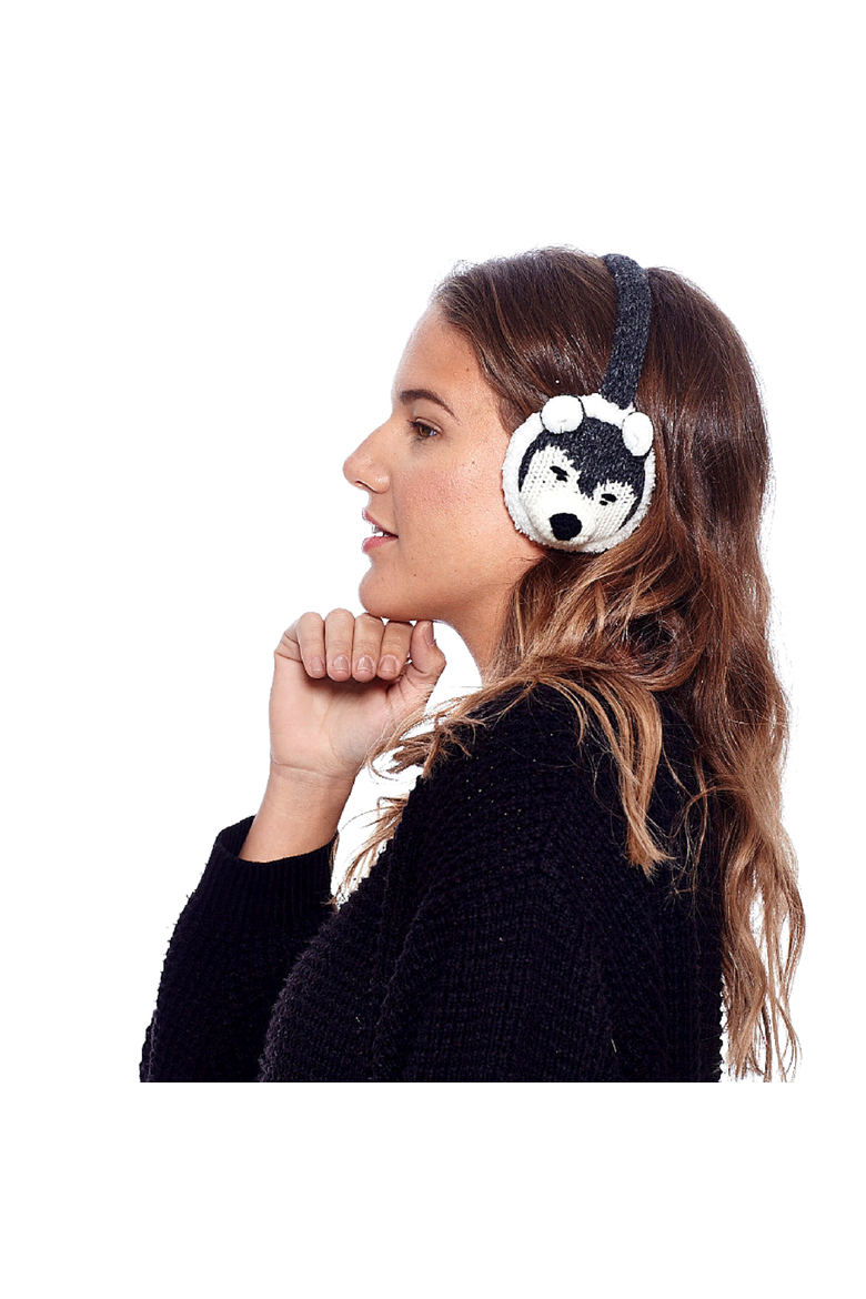 Wolf Earmuffs, Alternate, color, White