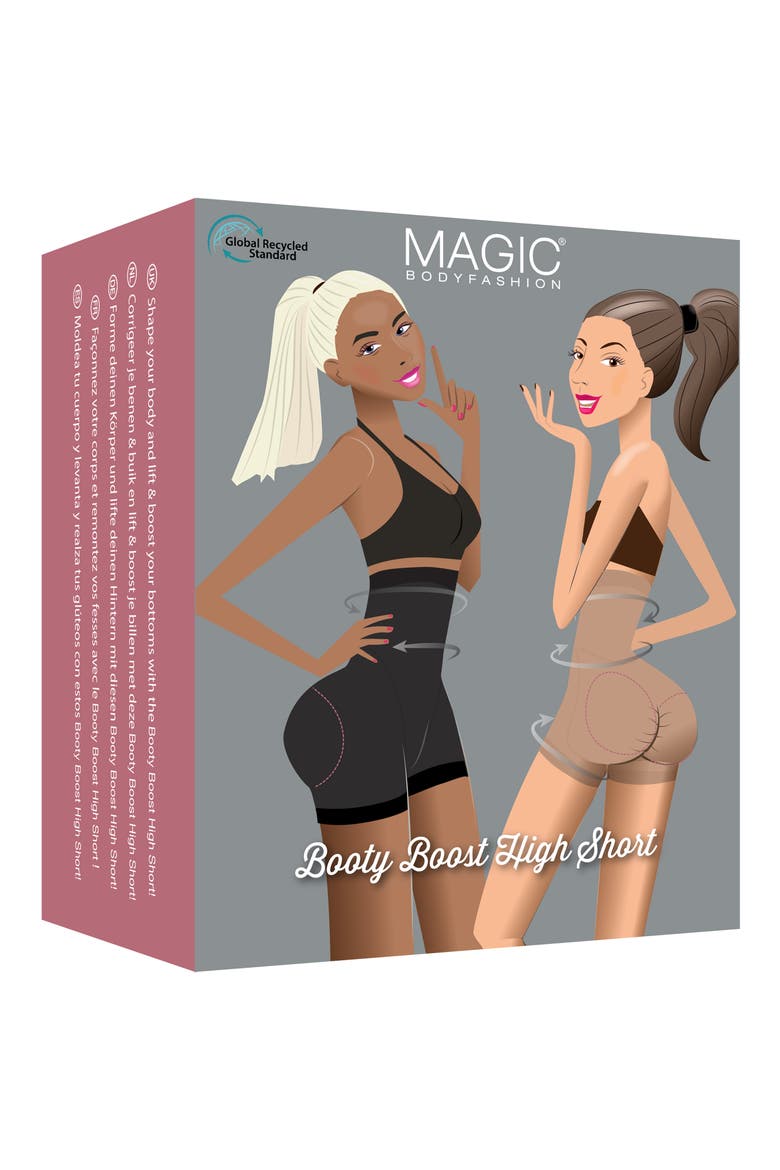 Booty Boost High Waist Shaper Shorts, Alternate, color, BLACK