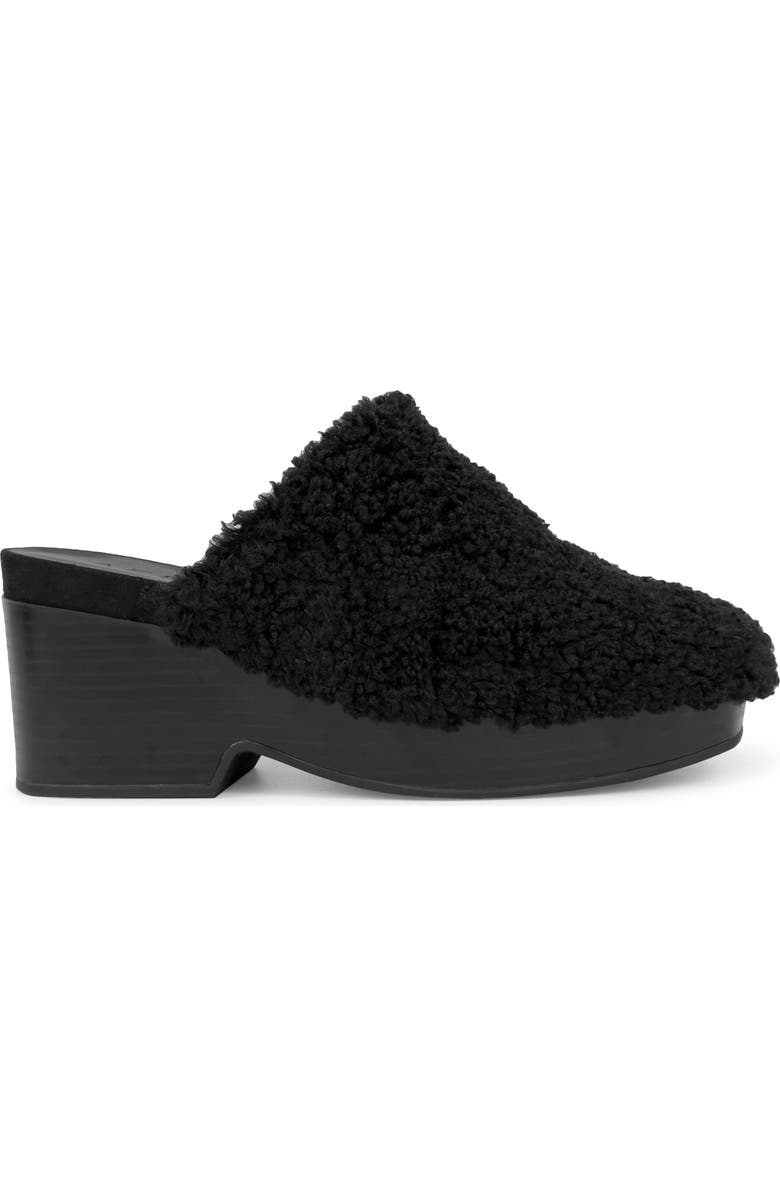 Aerosoles Chata Leather Mule, Alternate, color, Black Faux Shearling