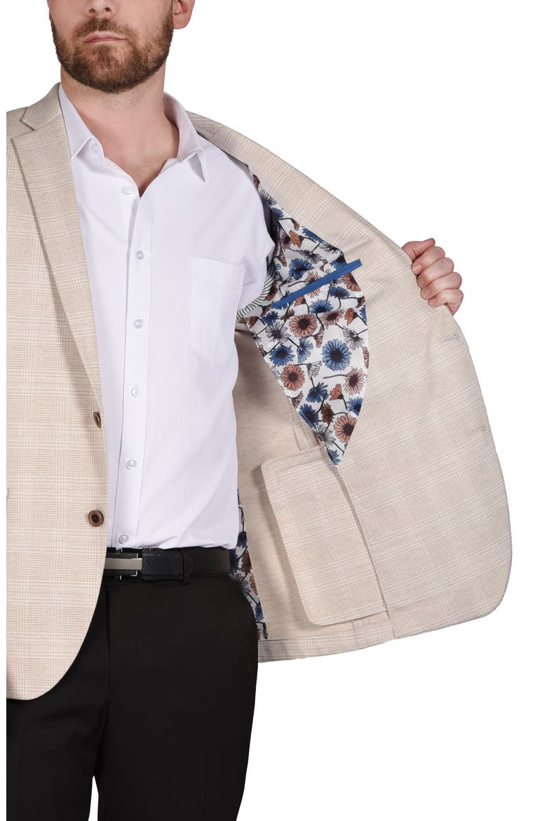 Plaid Knit Sport Coat, Alternate, color, TAN