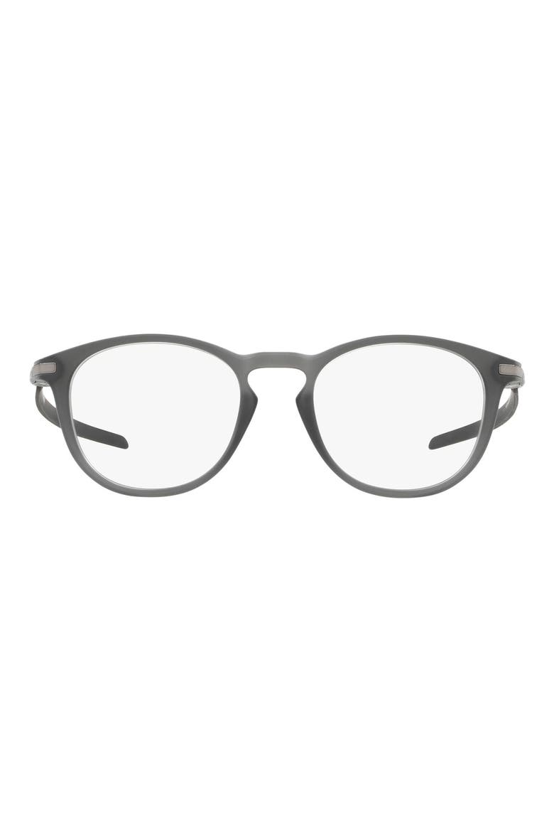 Pitchman R Carbon 50mm Round Optical Glasses, Main, color, SATIN GREY SMOKE