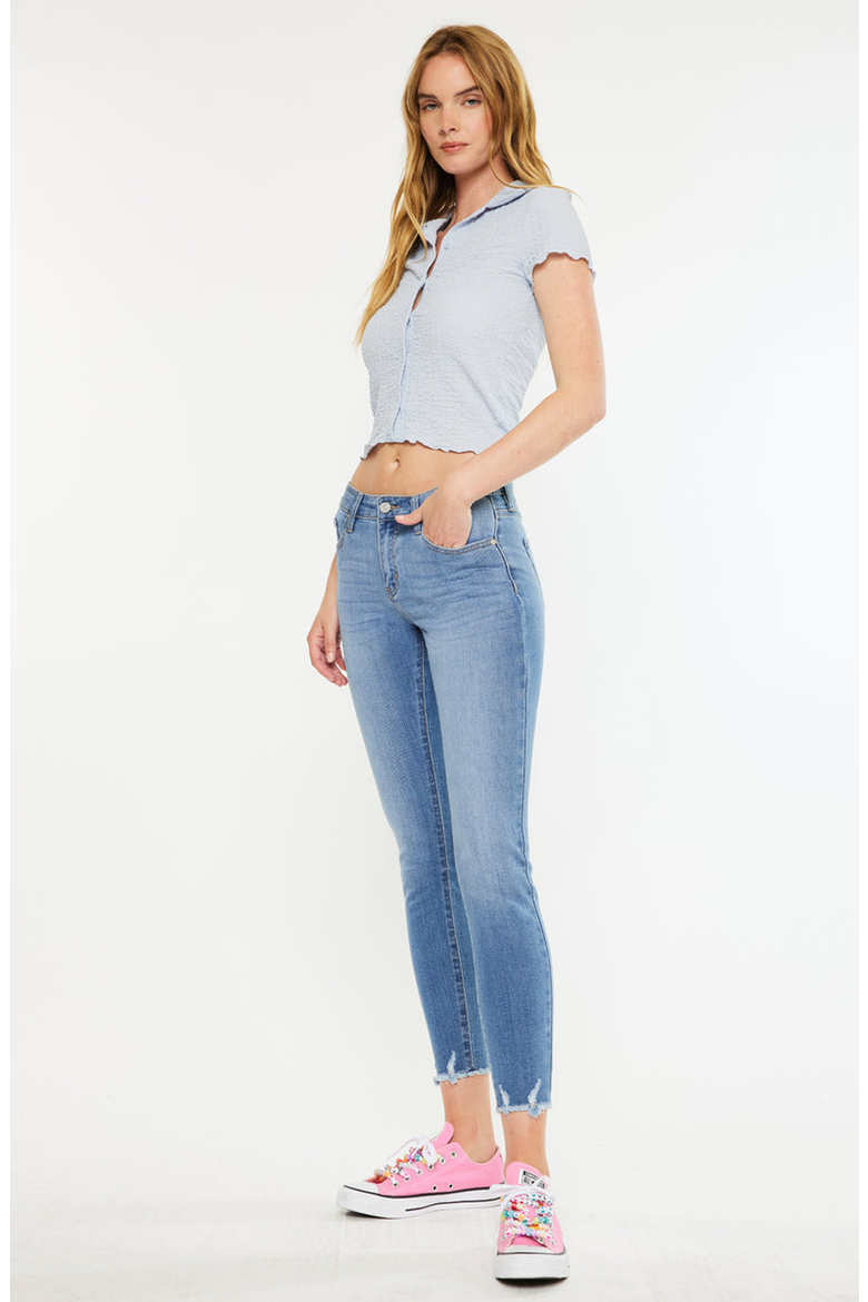Willowbrook Essentials Mid Rise Ankle Skinny Jeans, Alternate, color, Medium Wash