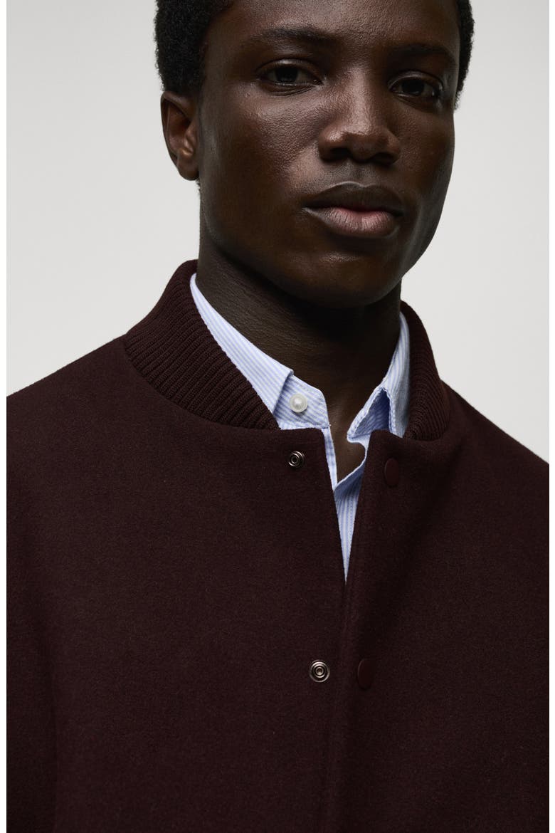 Two-Tone Varsity Jacket, Alternate, color, MAROON