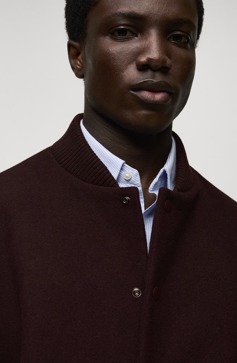 MANGO Two-Tone Varsity Jacket, Alternate, color, 