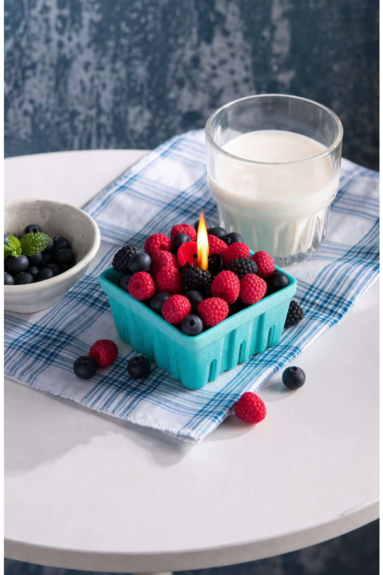 Mixed Berry Basket Candle, Alternate, color, Tiffany Blue Basket