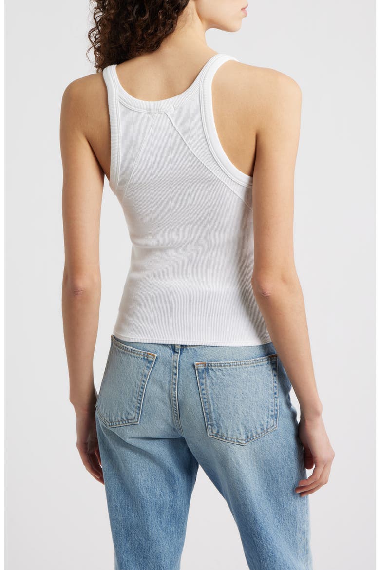 The Essential Rib Tank, Alternate, color, WHITE